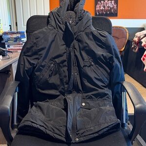 Kids Black Hooded Raincoat - Brand Unknown